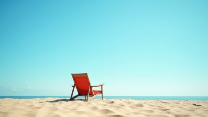 sea chair sunny day blue sky