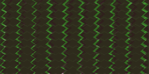 Abstract geometric pattern with dark brown and green interlocking diamond shapes creating a visually dynamic and textured background for digital design and creative projects, vector art.