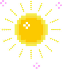 Fototapeta premium Pixel sun