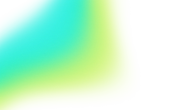 A vibrant abstract gradient featuring shades of teal and green, with a soft transition to black, isolated on a transparent background.