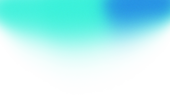 A vibrant abstract gradient of green and blue light emanates from the top, isolated on a transparent background. - Powered by Adobe
