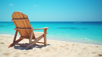 sea chair sunny day blue sky