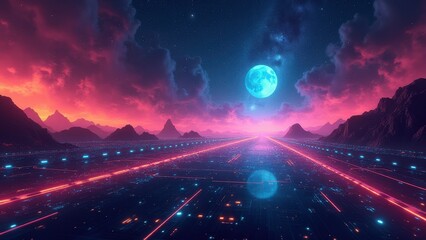 Abstract futuristic background, colorful sci-fi design