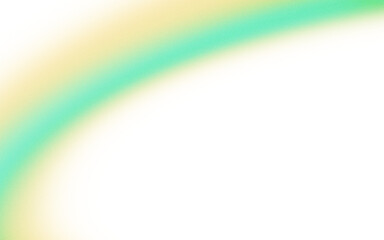Abstract green and gold gradient arc isolated on transparent background