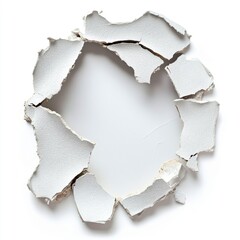 Cracked plaster forming a circle