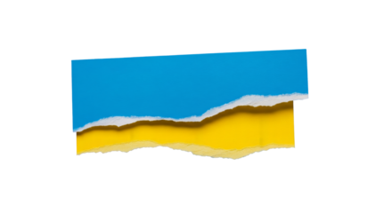 Striking torn paper design showcasing vibrant blue and yellow, perfect for impactful graphic projects, bold layouts, and creative concepts bringing a modern and edgy feel to your designs