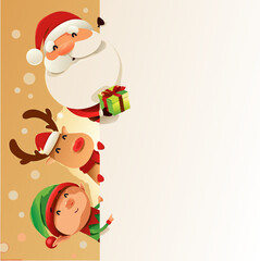 christmas card with santa claus