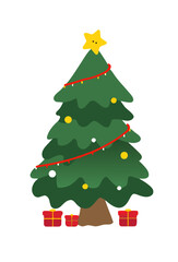 christmas tree and gifts