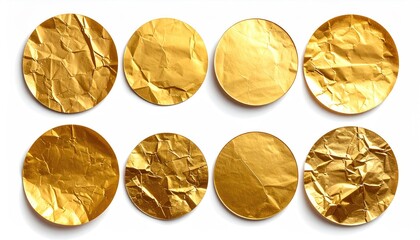 Golden circles displayed on white background for web design or digital art projects