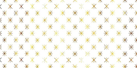 Golden Star Pattern. Repeating ornament on white background. For textile design