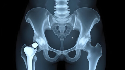 Hip Implant With Periprosthetic Fracture Around Stem