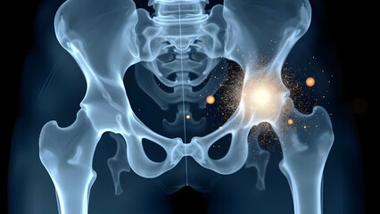 Hip Implant Wear Particles Causing Bone Destruction
