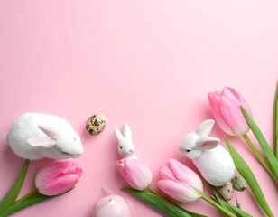 Pastel pink Easter decorations