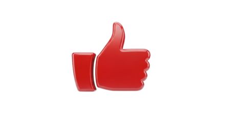 Isolated thumbs up symbol, good, like, approval icon, social media feedback, positive gesture