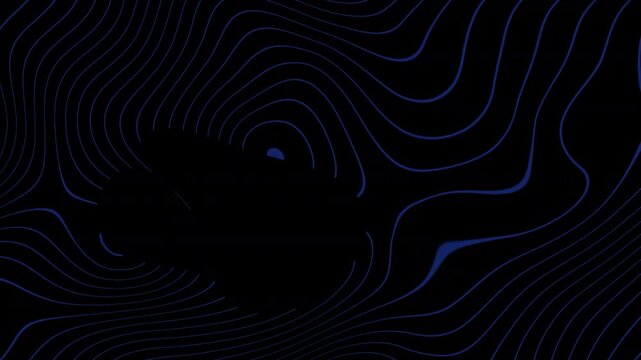 Dynamic dark background animation with flowing blue line wave patterns and neon glow, perfect for tech intros, motion graphics, UI backdrops, futuristic presentations, and digital video projects.  
