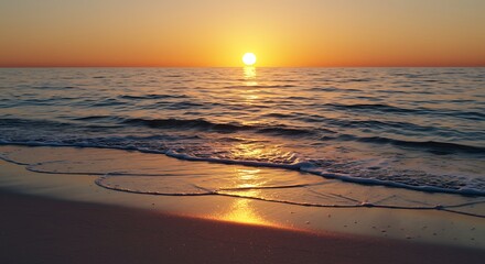 Sunset beach scene