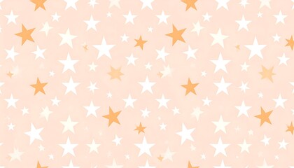 Pastel stars pattern on a soft peach background