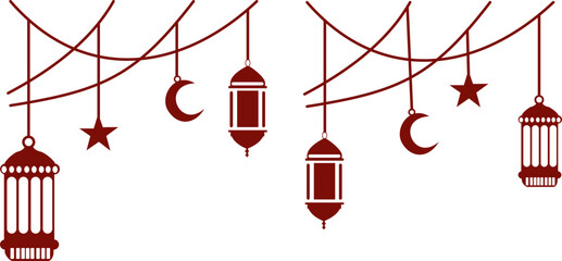 Ramadan Lantern With Moon And Stars