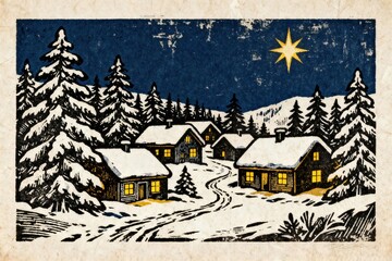Christmas Starry Winter Village