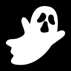 Cute Halloween Ghost Vector Illustration