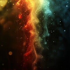 Glowing plumes in shades of fire and water