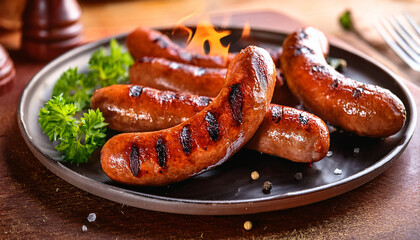 Grilled Sausages Generative Ai