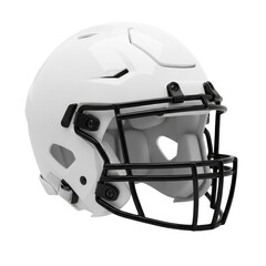 Fototapeta premium Isolated pristine football helmet against transparent setting representing sports gear