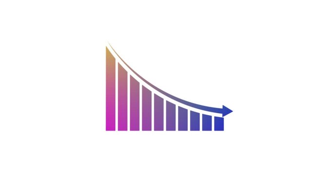 Business graph colorful digital showing financial diagrams steady investment increase in profits. Perfect for stock market analysis, business presentations, and economic projects black background.