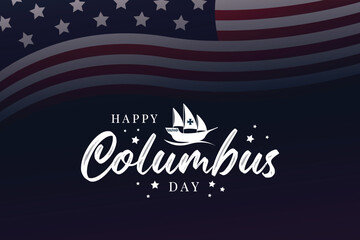 Columbus day greeting card or background. vector illustration.