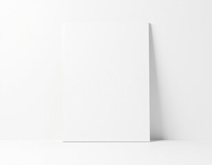 Blank White Poster Mockup Leaning Against Wall