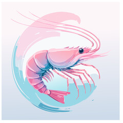 Fototapeta premium Dreamy Shrimp Vector