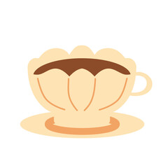 Illustration of a porcelain tea cup.