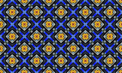 P57 geometrical square&cross pattern