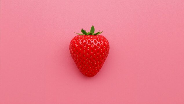 strawberry on a pink background