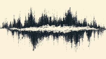 Abstract Distorted Grunge Layer with Noise Destruction Vector Illustration