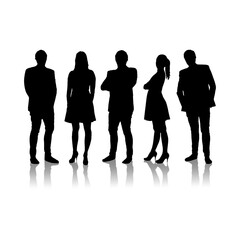 silhouettes of people