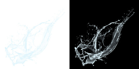 Fresh Water Splash PNG,  Water Splash with Droplets 