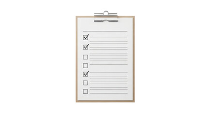 Isolated clipboard with checklist for project management, task planning and to-do list, notes © Johanna