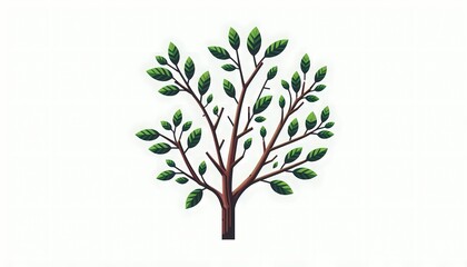 Minimalist Green Tree: A Modern Icon of Nature and Growth

