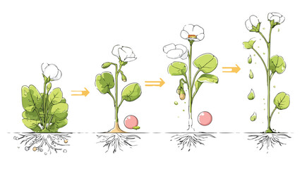 Flowers Growth Cycle Stages Infographic: Detailed Information for Plant Growth