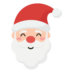 Cute happy Father Christmas face.