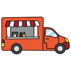 vector illustration of a Food Truck