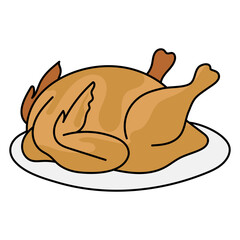 chicken in a plate