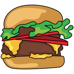 vector illustration of a Burger