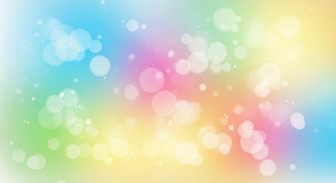 A colorful, abstract background with pastel colors and bokeh effects.