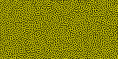 Abstract truing organic wallpaper Turing reaction diffusion monochrome seamless pattern .Monochrome Turing reaction background .Natural seamless line pattern. Linear design with biological shapes