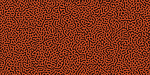 Abstract truing organic wallpaper Turing reaction diffusion monochrome seamless pattern .Monochrome Turing reaction background .Natural seamless line pattern. Linear design with biological shapes