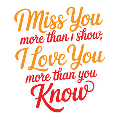 Expressive typographic art conveying deep affection and longing with vibrant colors.