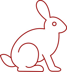 Rabbit outline icon