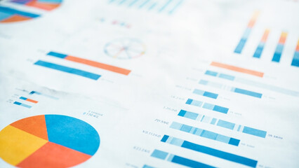 Analytical Charts and Diagrams: Dive into the intricate world of business analytics, featuring an array of charts, graphs, and diagrams showcasing crucial data visualization.